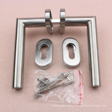 Narrow door Tubular Stainless Steel Material Door Handle Vintage Hardware on oval escucheon